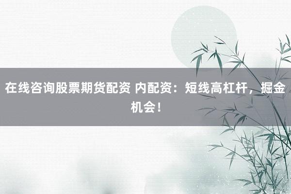 在线咨询股票期货配资 内配资：短线高杠杆，掘金机会！